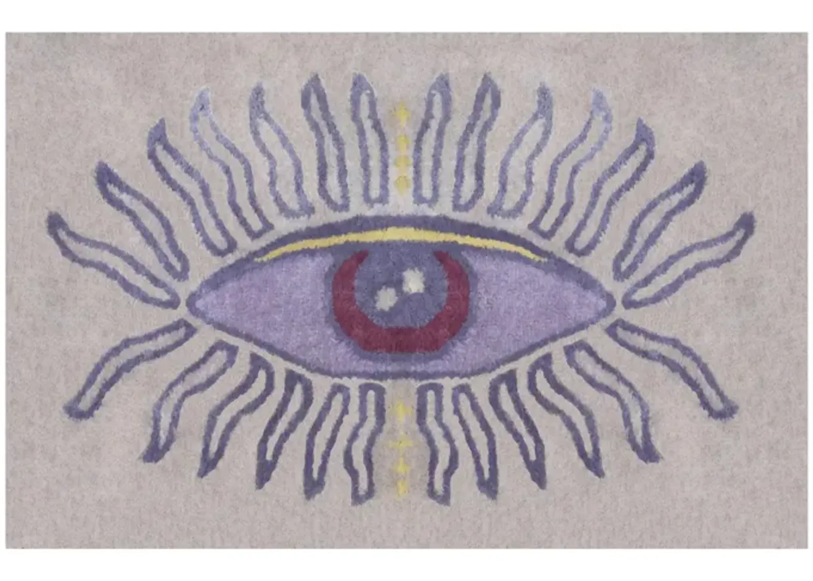 Sol Eye Tufted Mat in Purple