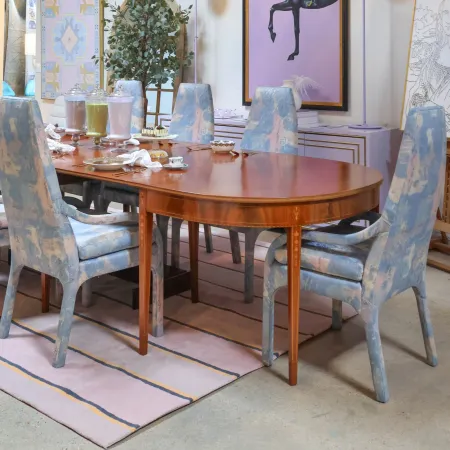 Set of 8 Upholstered Dining Chairs