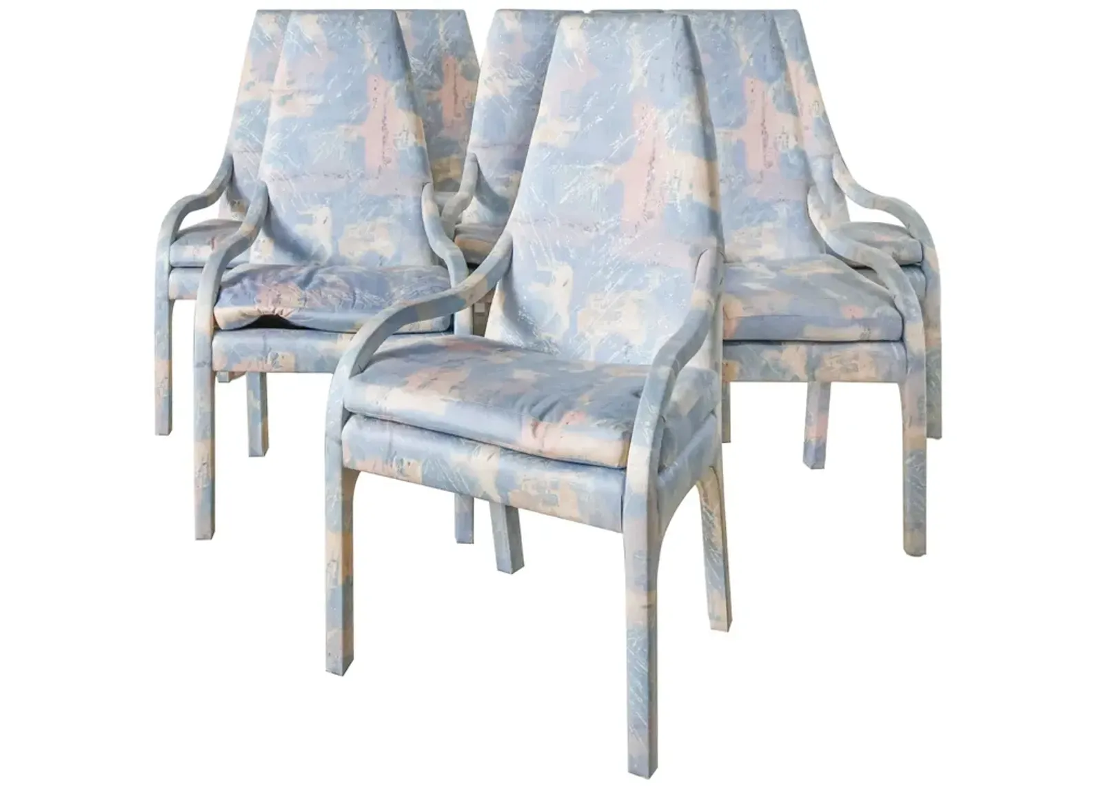 Set of 8 Upholstered Dining Chairs