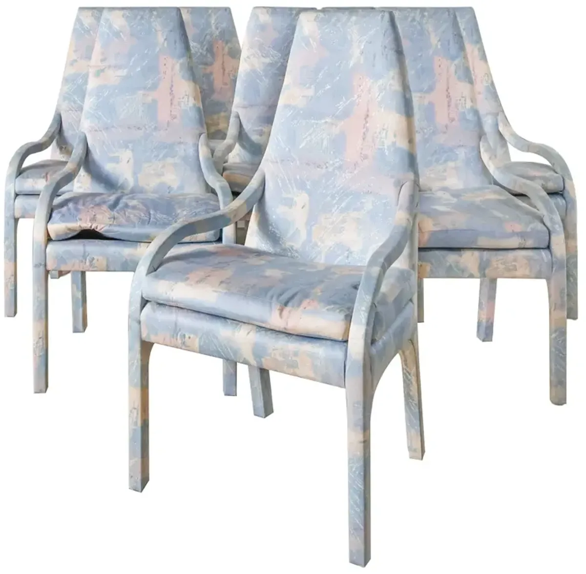 Set of 8 Upholstered Dining Chairs