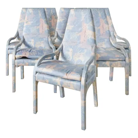 Set of 8 Upholstered Dining Chairs