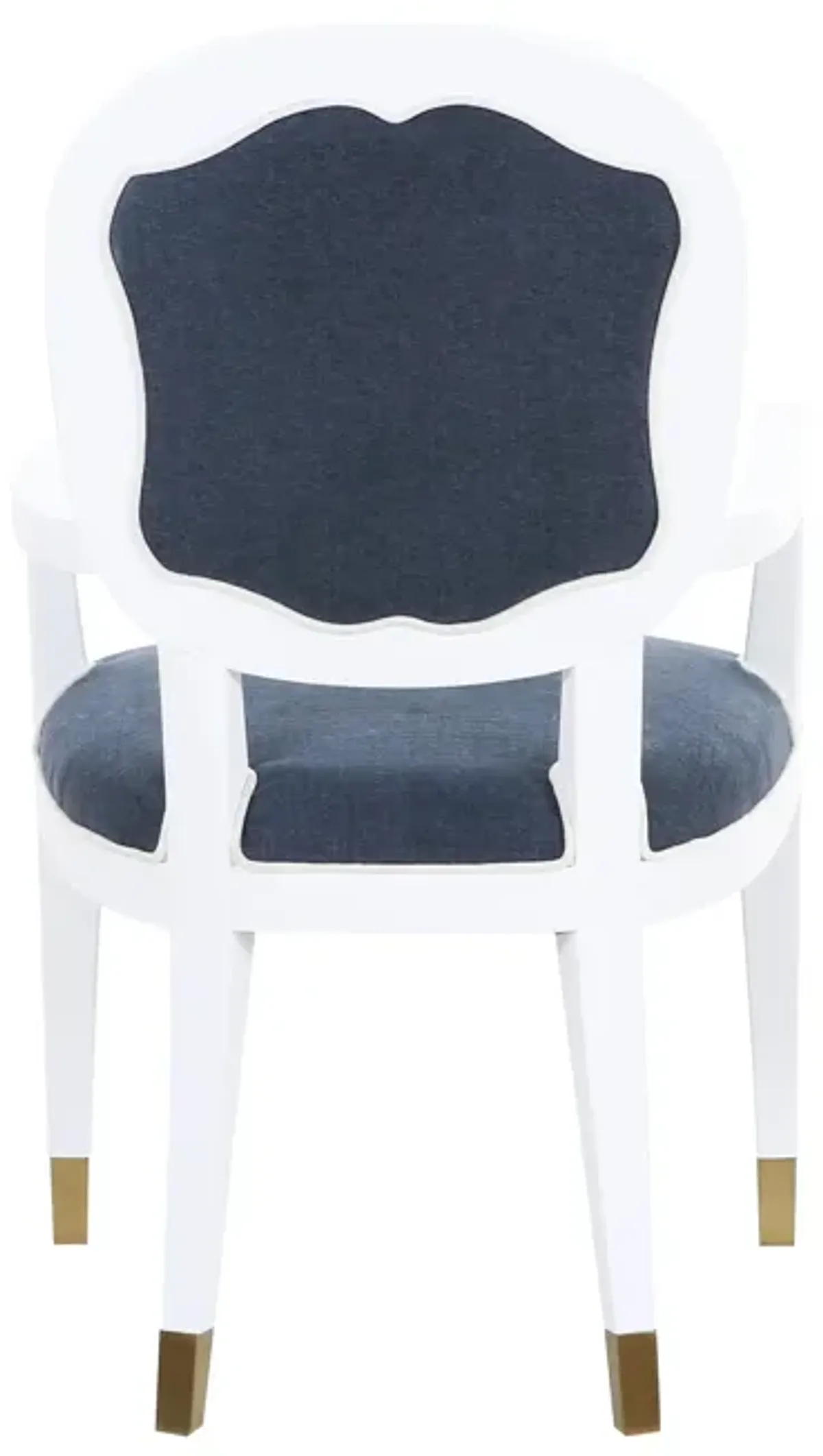 Carlyle Hostess Dining Chair in Blue Tweed