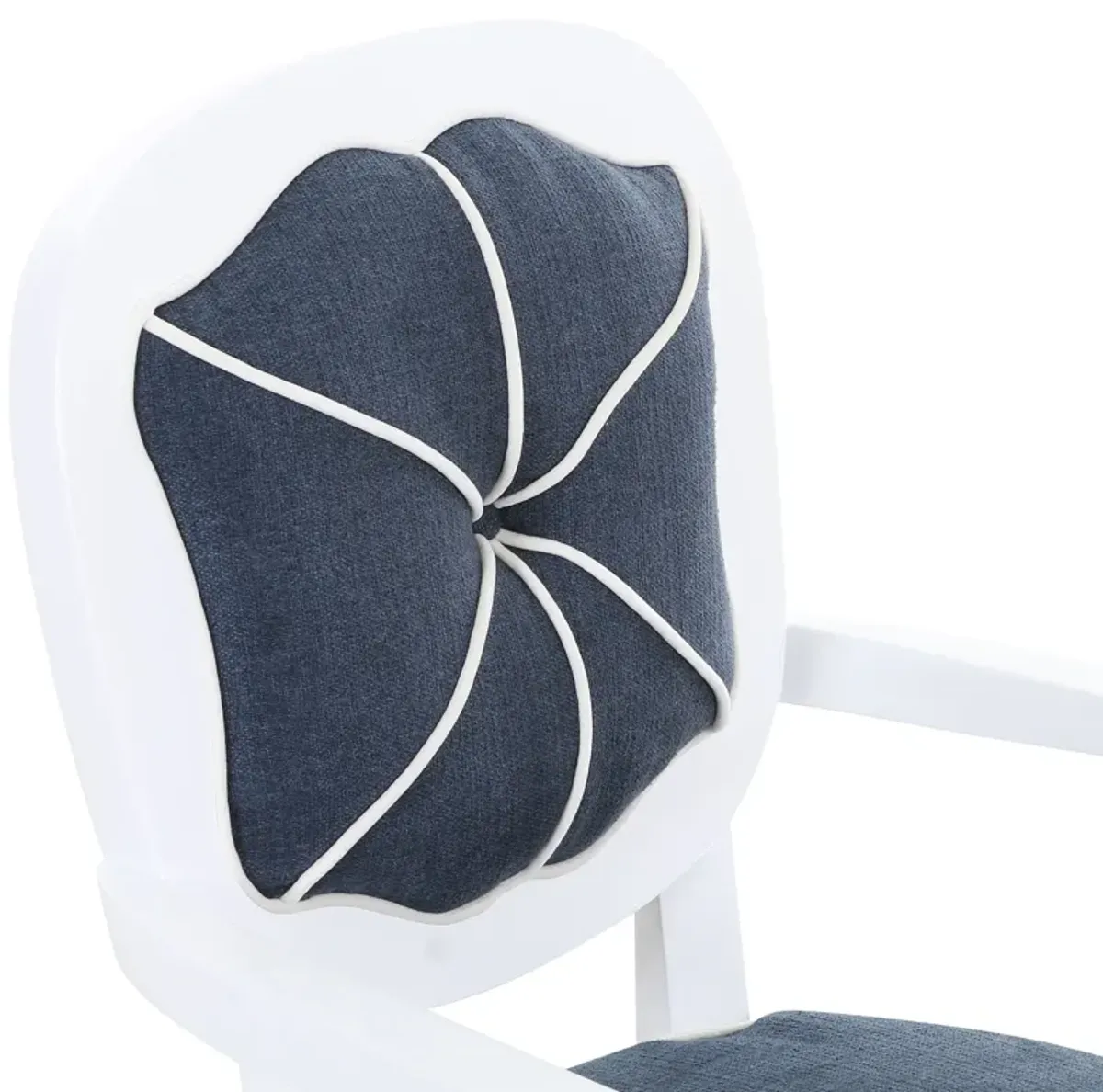 Carlyle Hostess Dining Chair in Blue Tweed