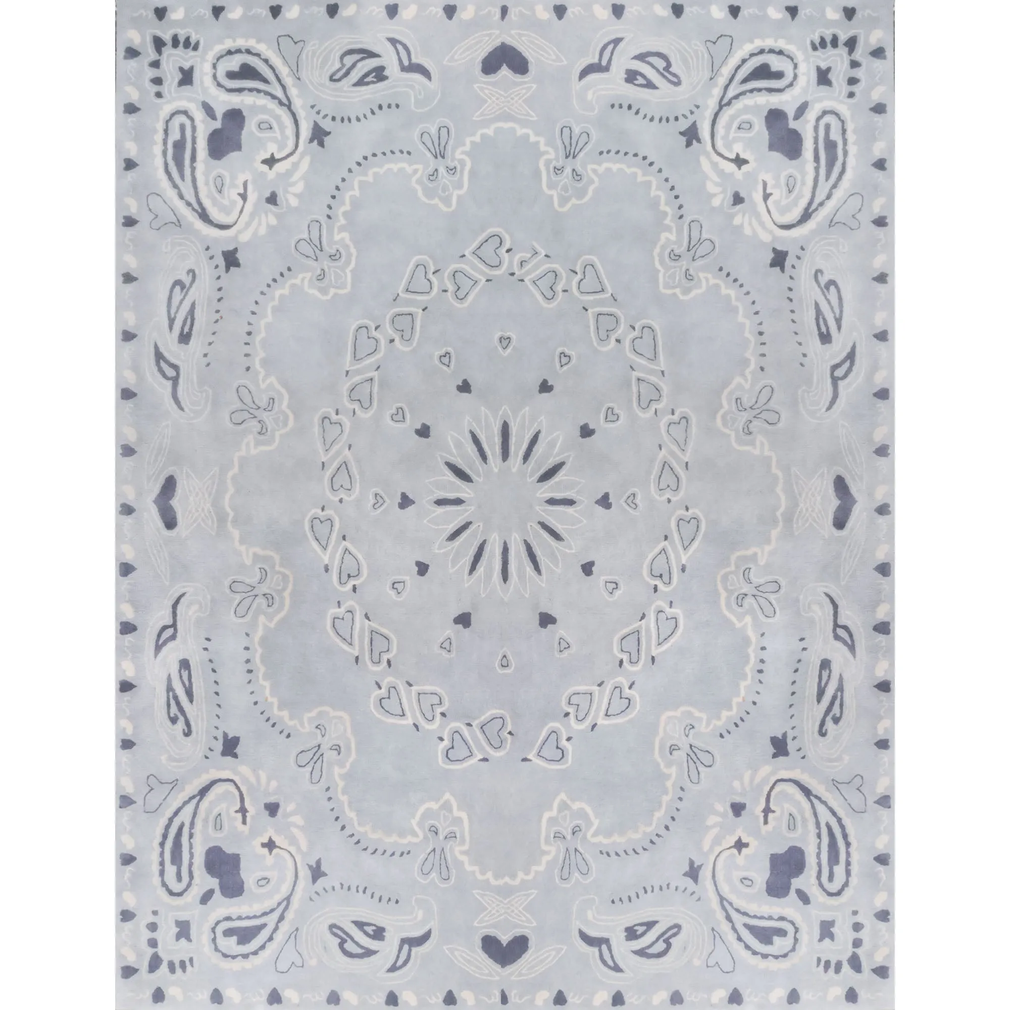 Bandana Blue Tufted Rug