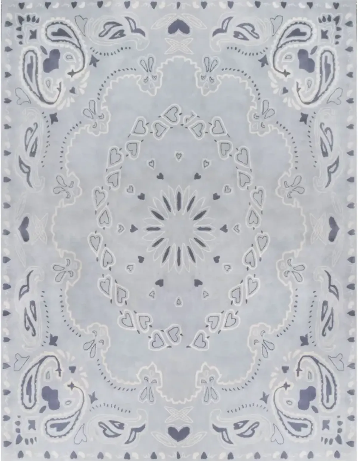 Bandana Blue Tufted Rug