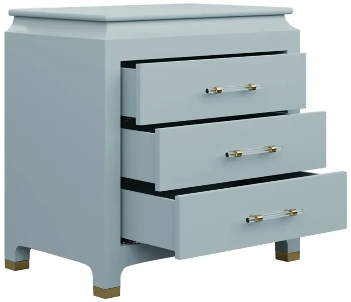 Espionage Chest Petite in Smoke Blue Lacquer