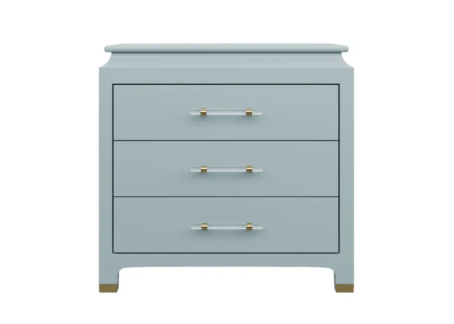 Espionage Chest Petite in Smoke Blue Lacquer