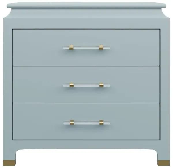 Espionage Chest Petite in Smoke Blue Lacquer