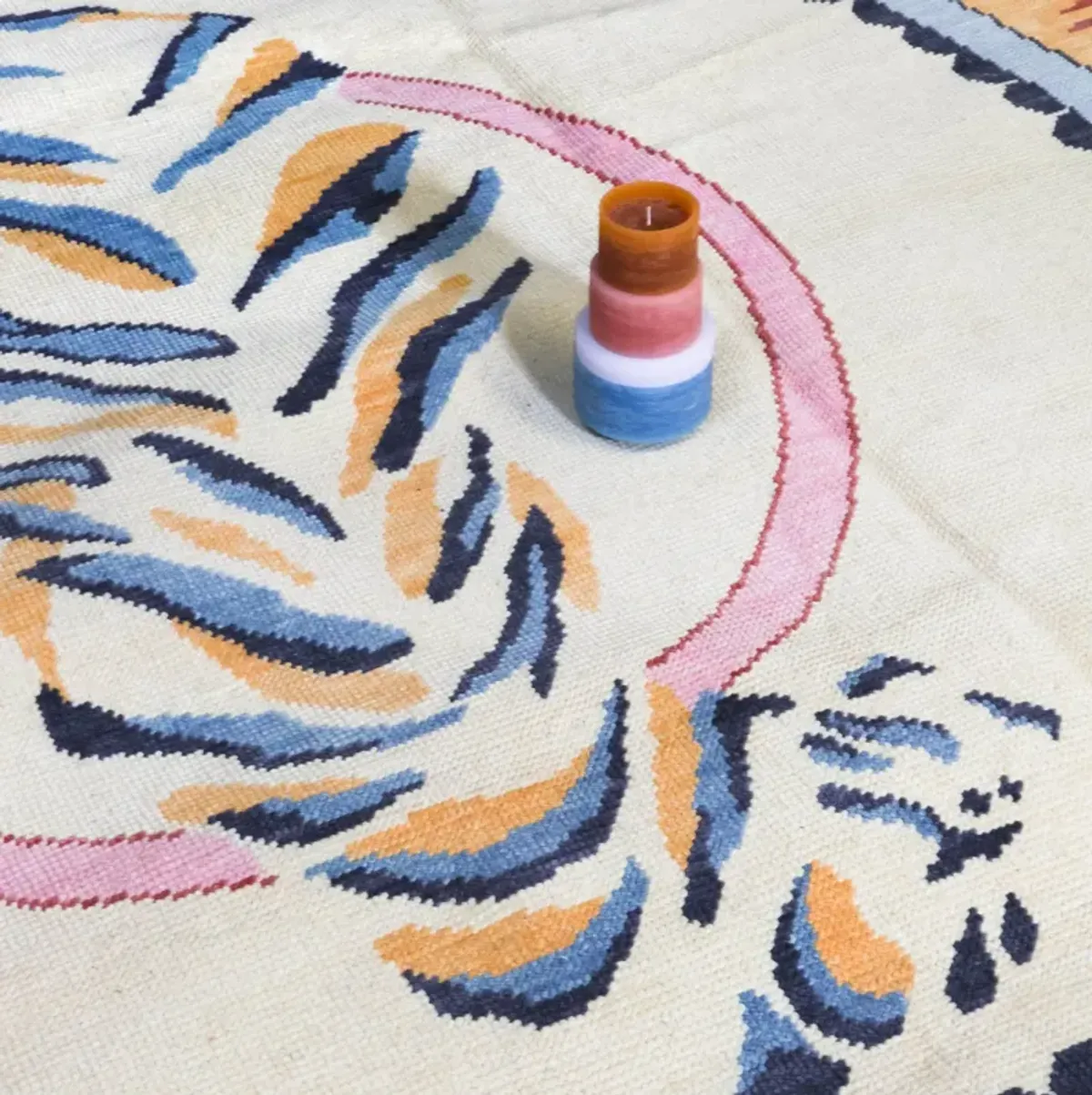 In Stock 4x4 Cirque De Tigress Circle Turkish Knot Rug