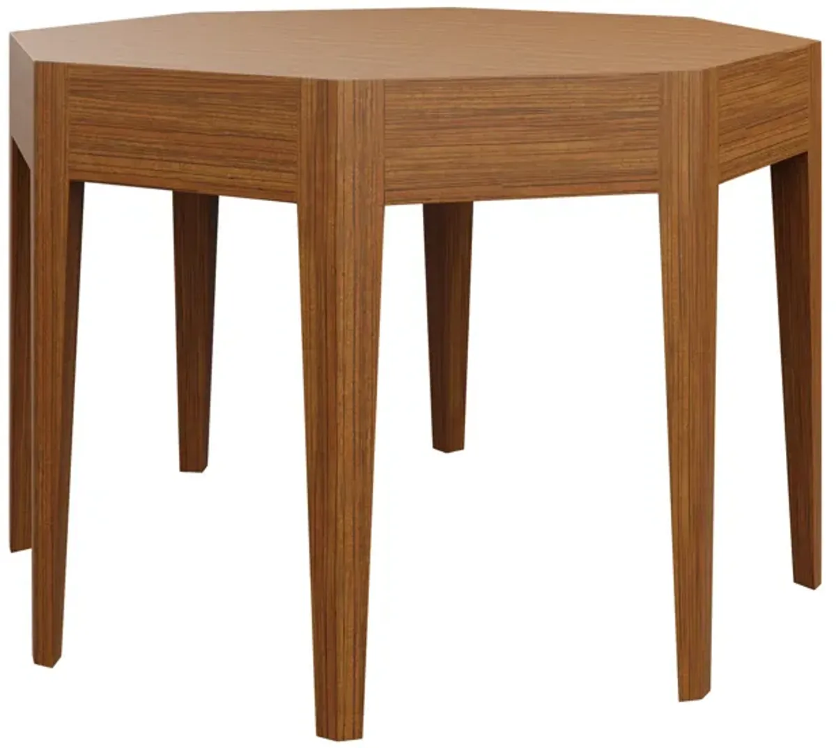 In Stock Felipe Foyer Table 36" Dia. in Zebra Wood