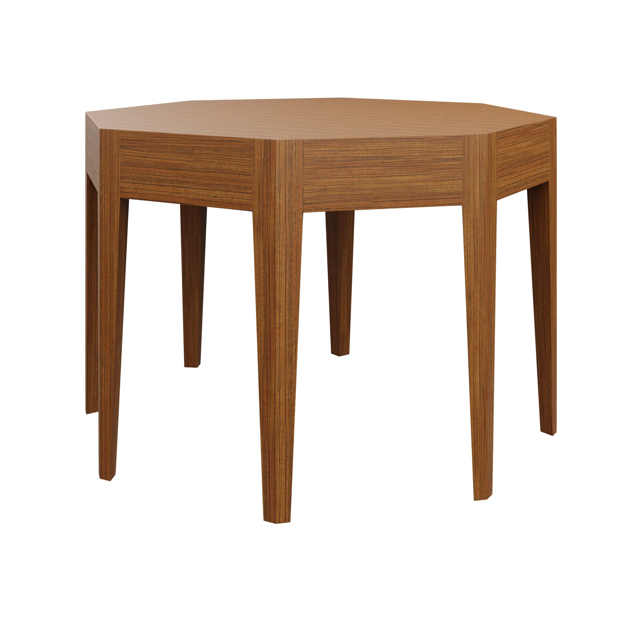 In Stock Felipe Foyer Table 36" Dia. in Zebra Wood