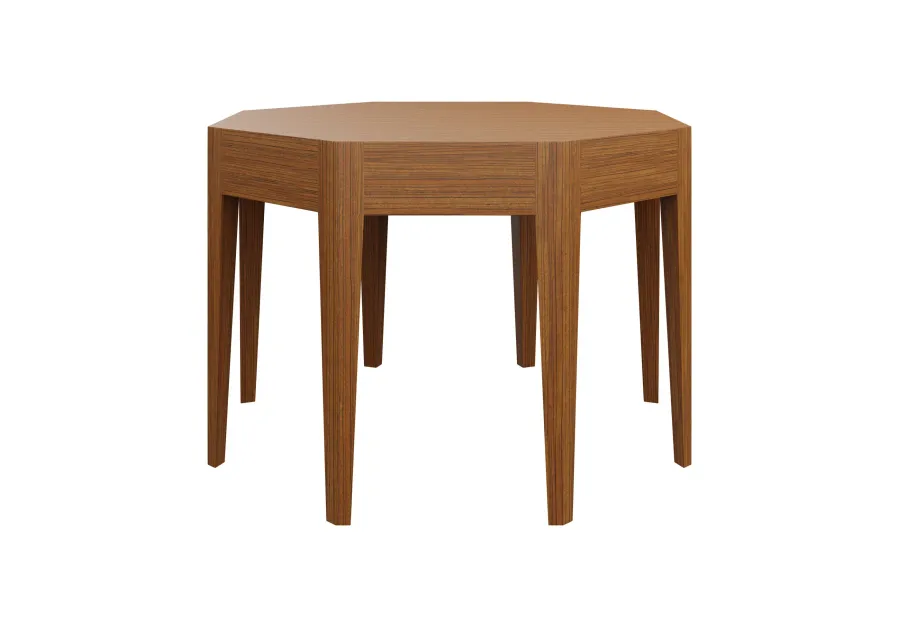 In Stock Felipe Foyer Table 36" Dia. in Zebra Wood