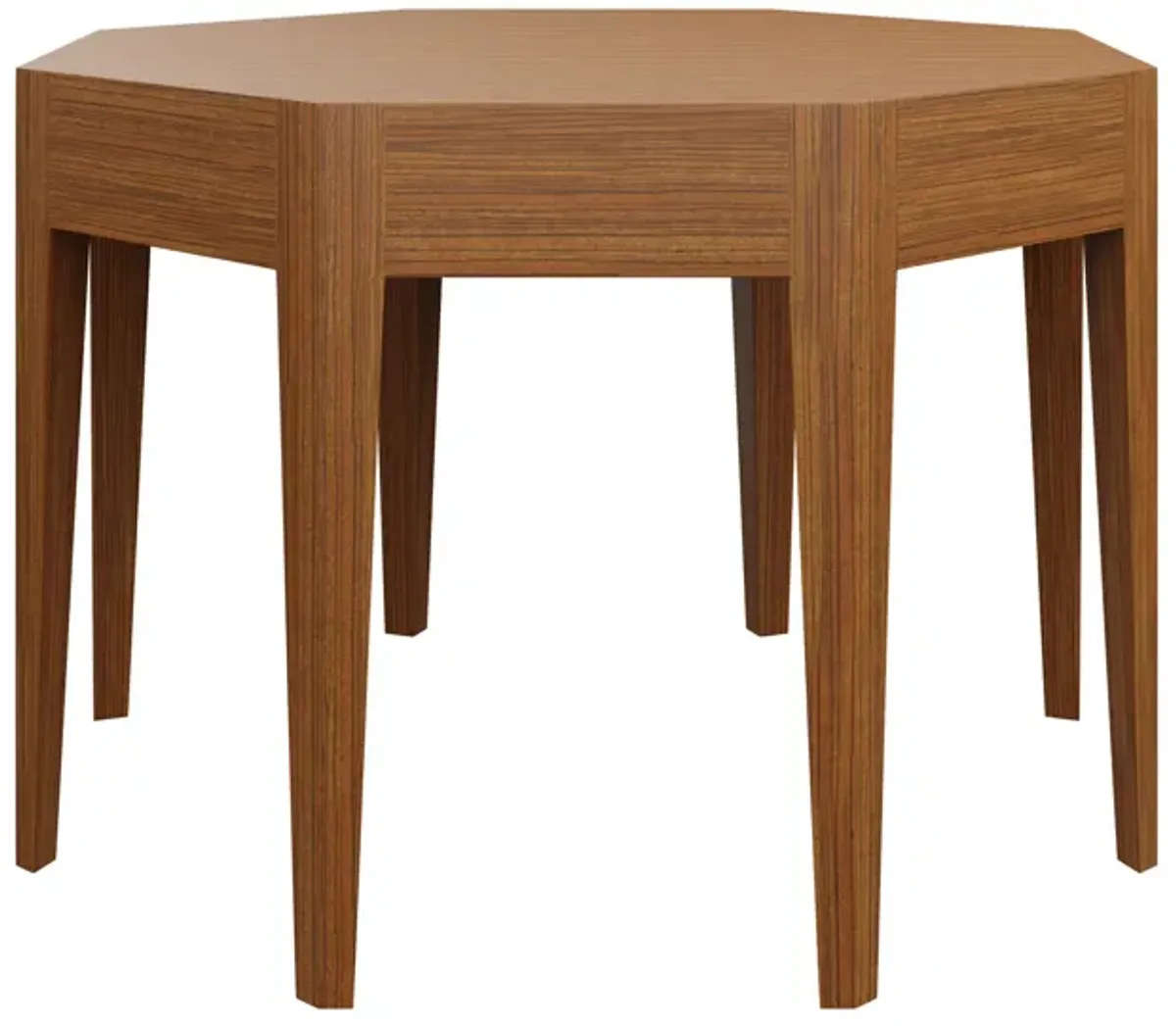 In Stock Felipe Foyer Table 36" Dia. in Zebra Wood