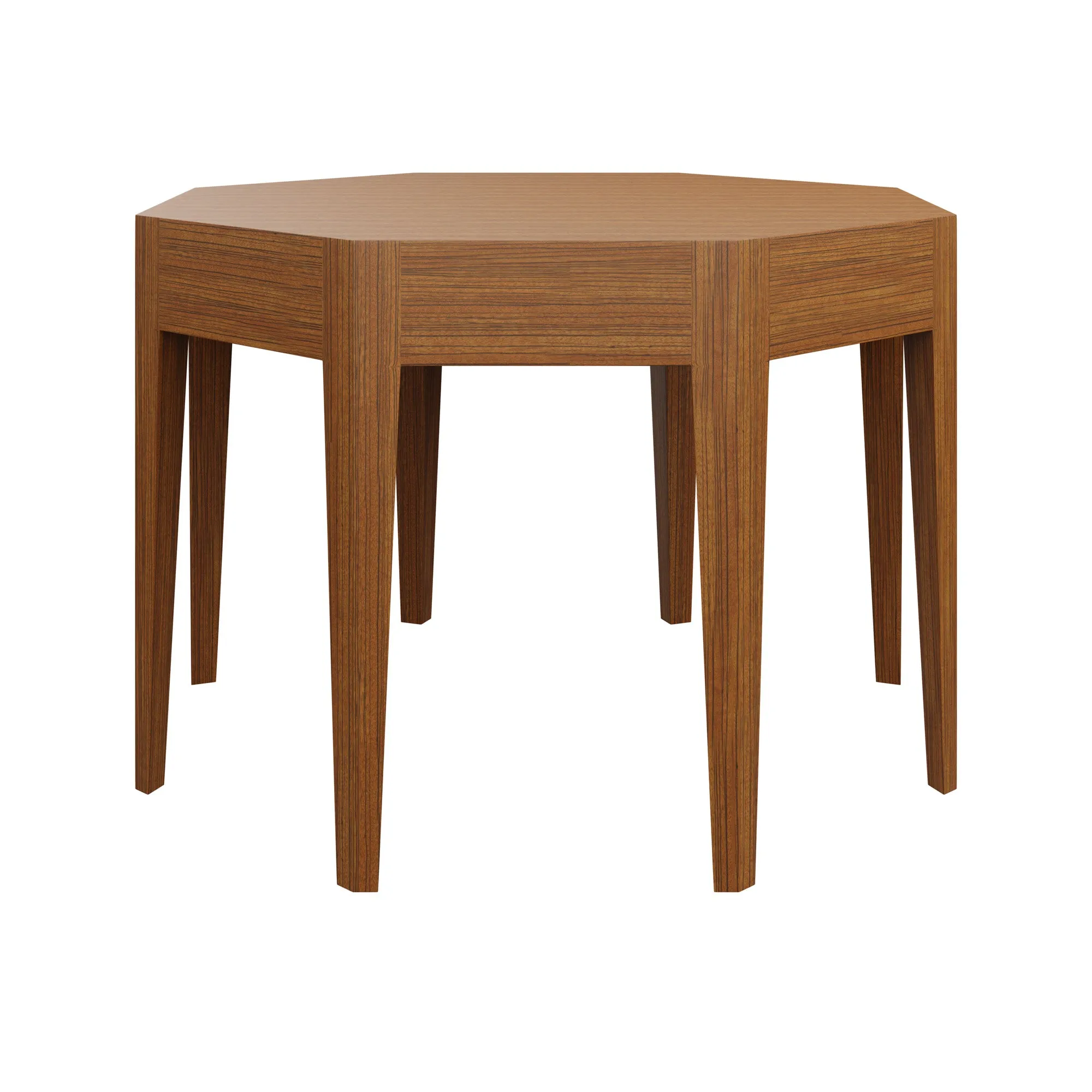 In Stock Felipe Foyer Table 36" Dia. in Zebra Wood