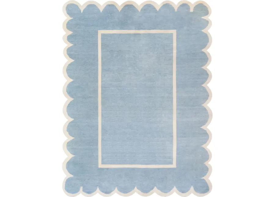 Ruby Blue Turkish Knot Rug