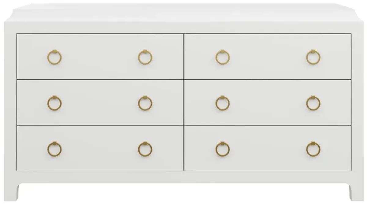 Quick Ship Jackie Dresser in White Lacquer