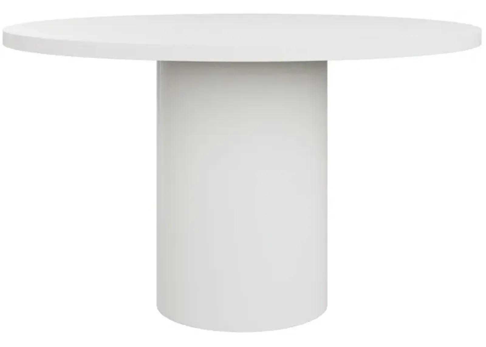 In Stock Oval Roberts Dining Table 50" in White Lacquer