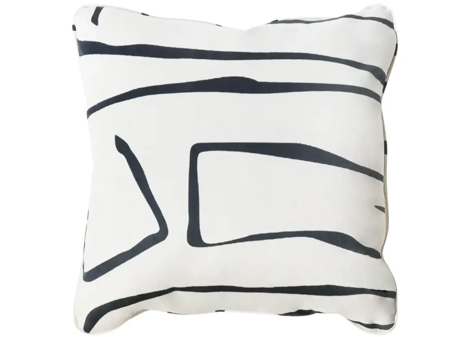 Square Pillow - Navy & White