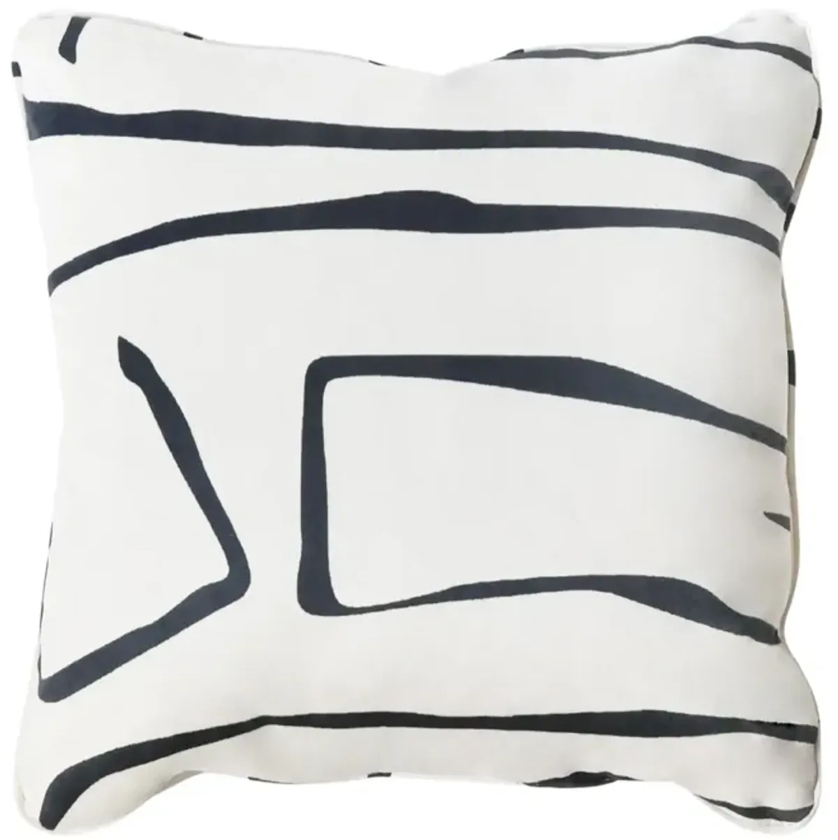 Square Pillow - Navy & White