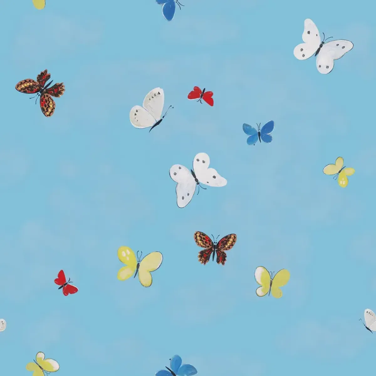 'Flying Butterflies' Wallpaper in Multi by Paule Marrot