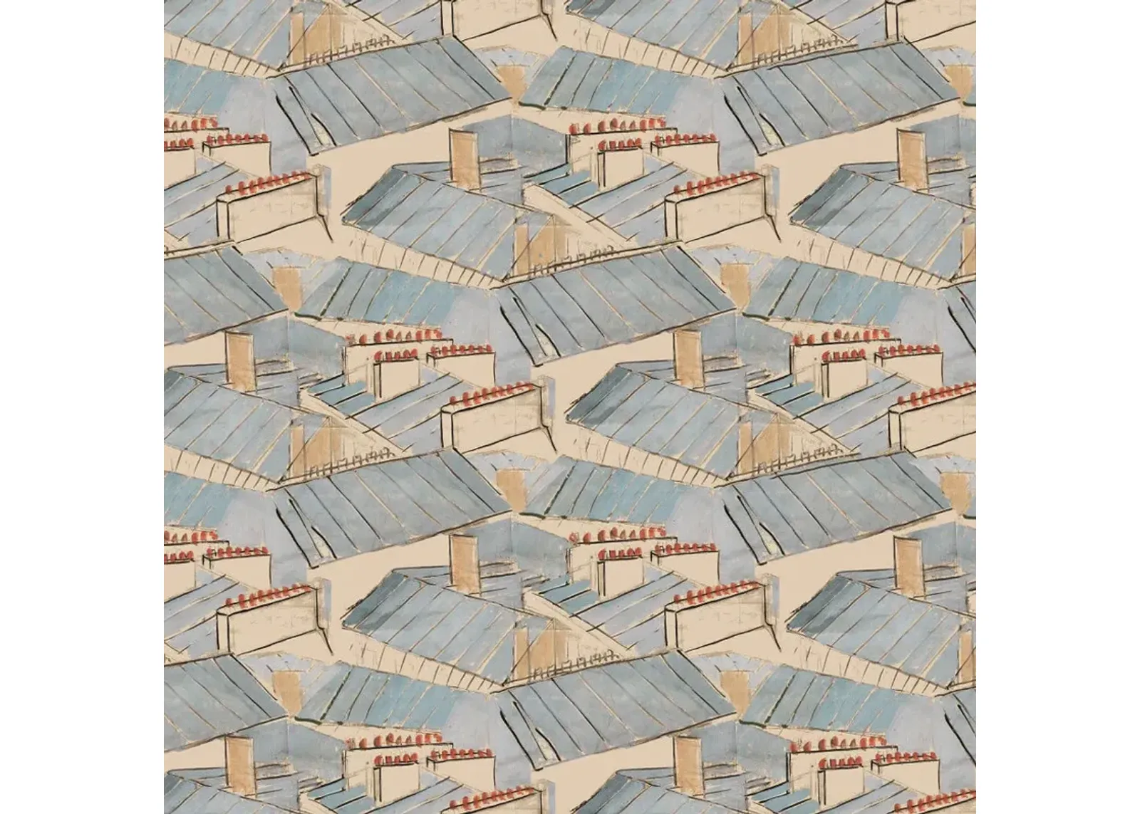 'Rooftops' Wallpaper by Paule Marrot