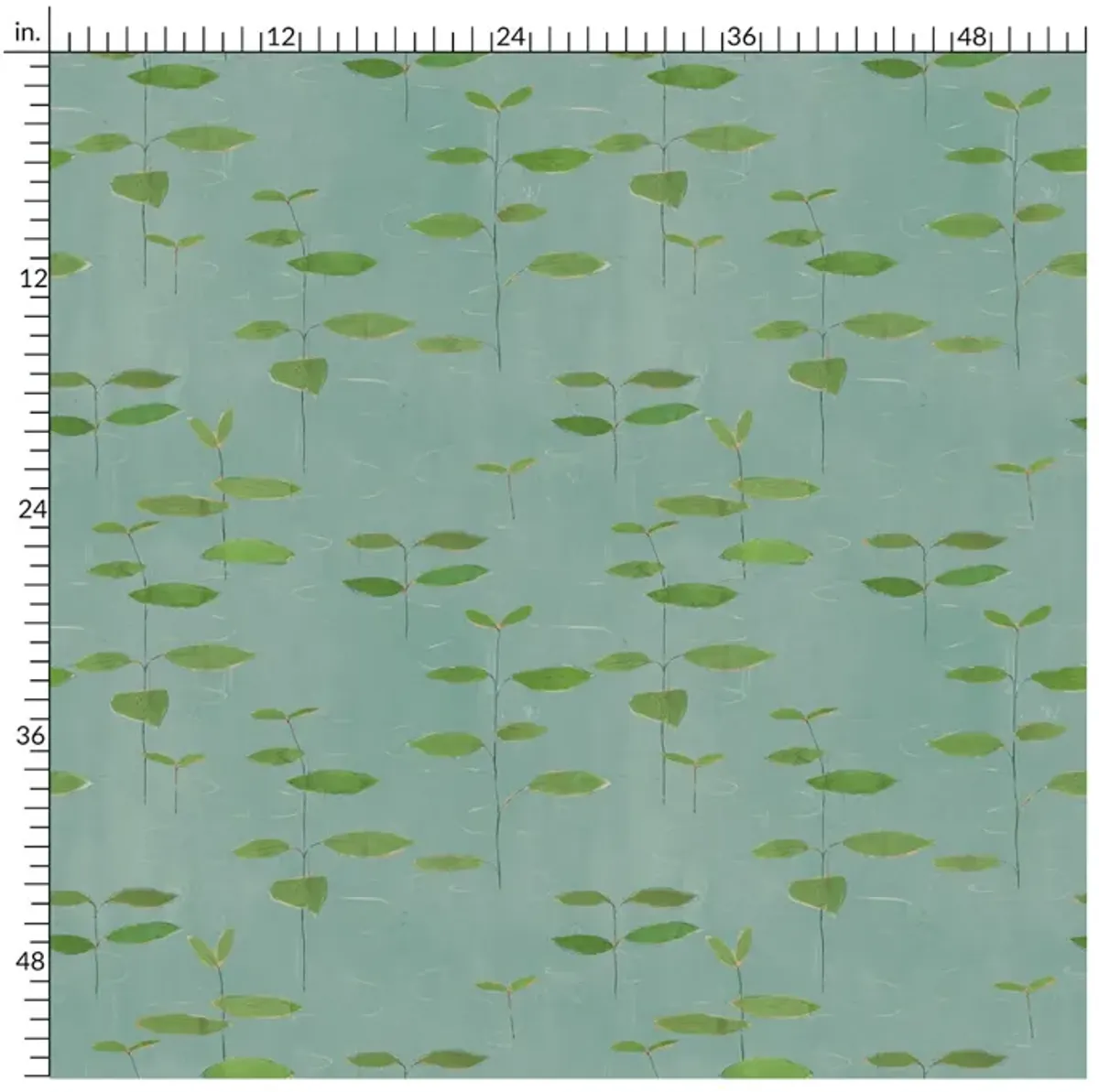 'Lilies' Wallpaper in Green by Paule Marrot