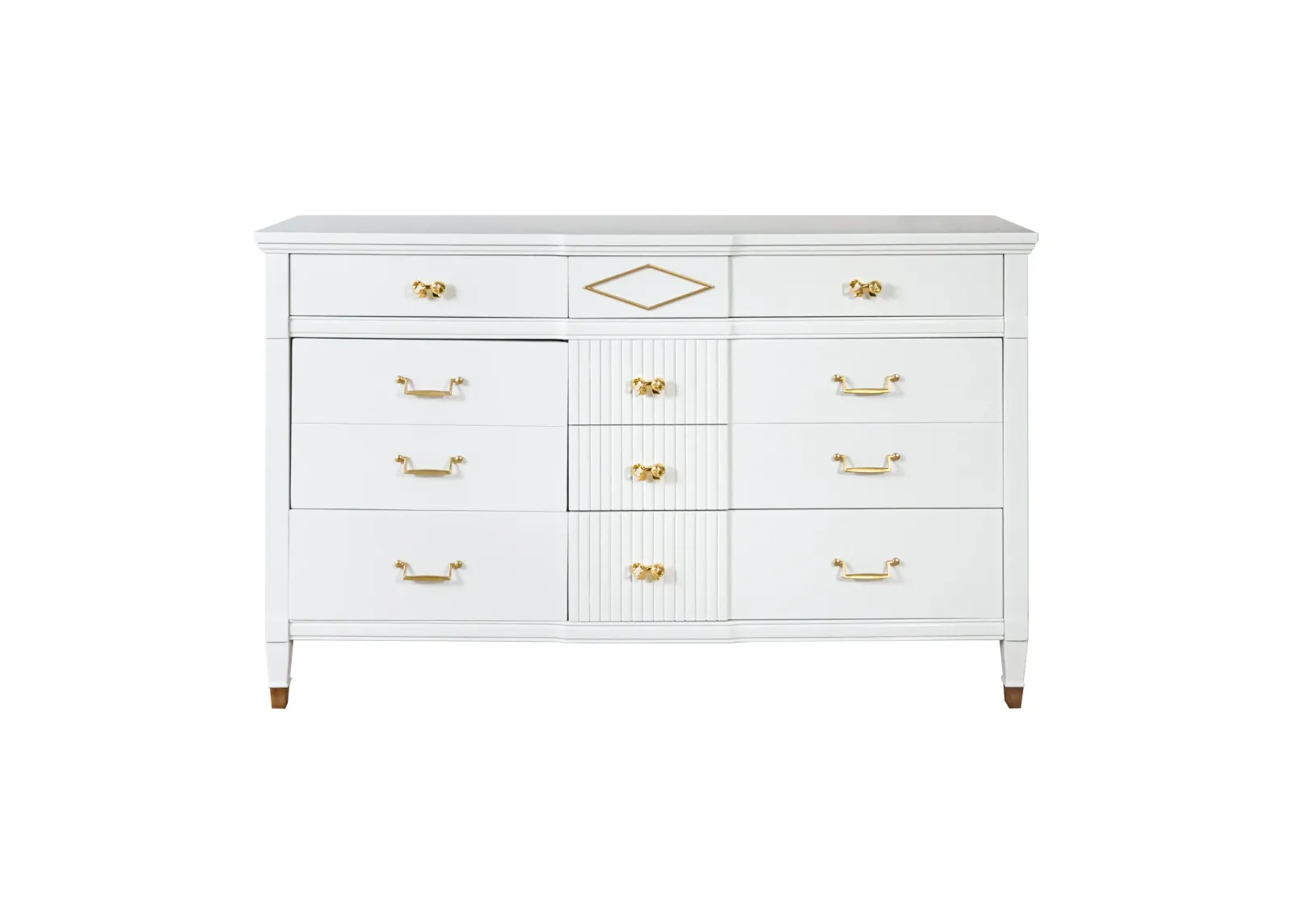 Huntley Dresser Restored in Luna White Lacquer