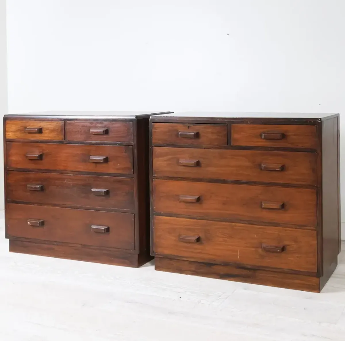 Pair of Vintage Mahogany Chests