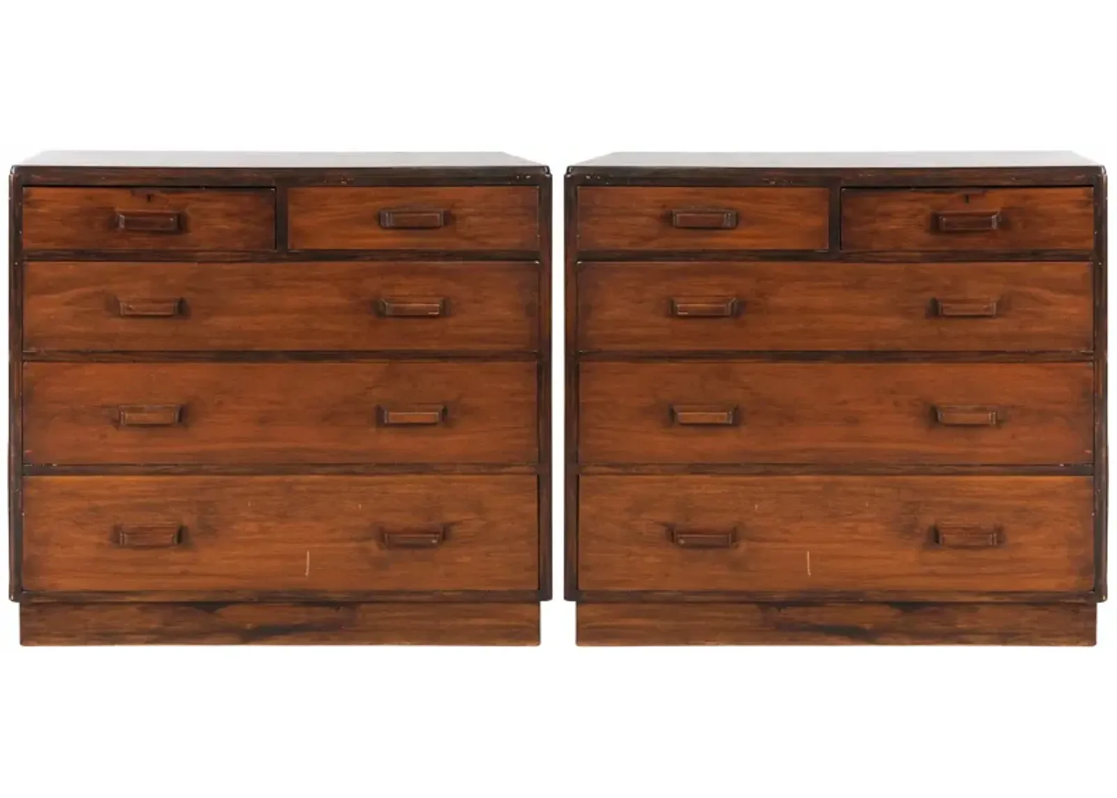 Pair of Vintage Mahogany Chests