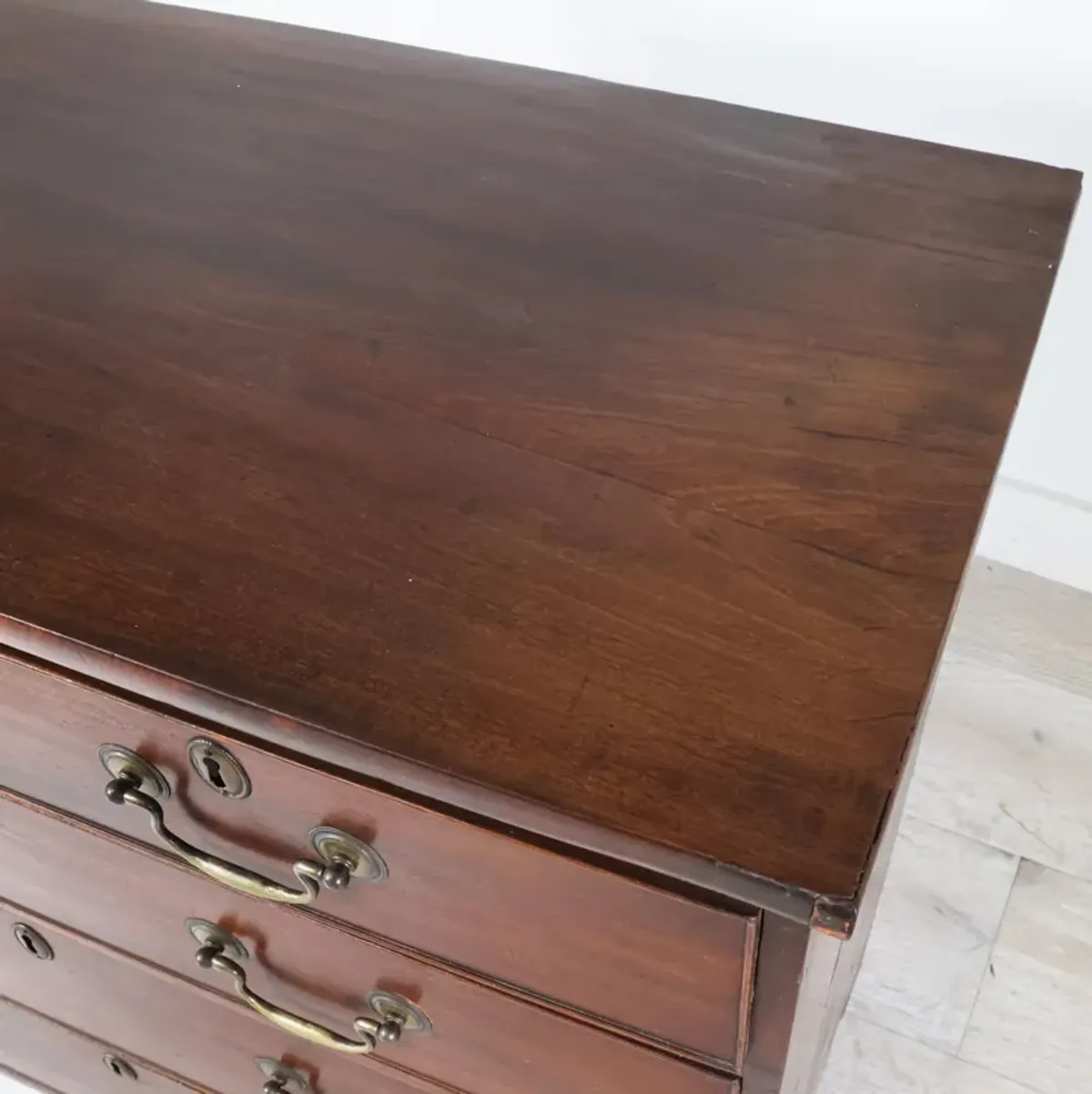 English Mahogany Five Drawer Chest c. 1920's