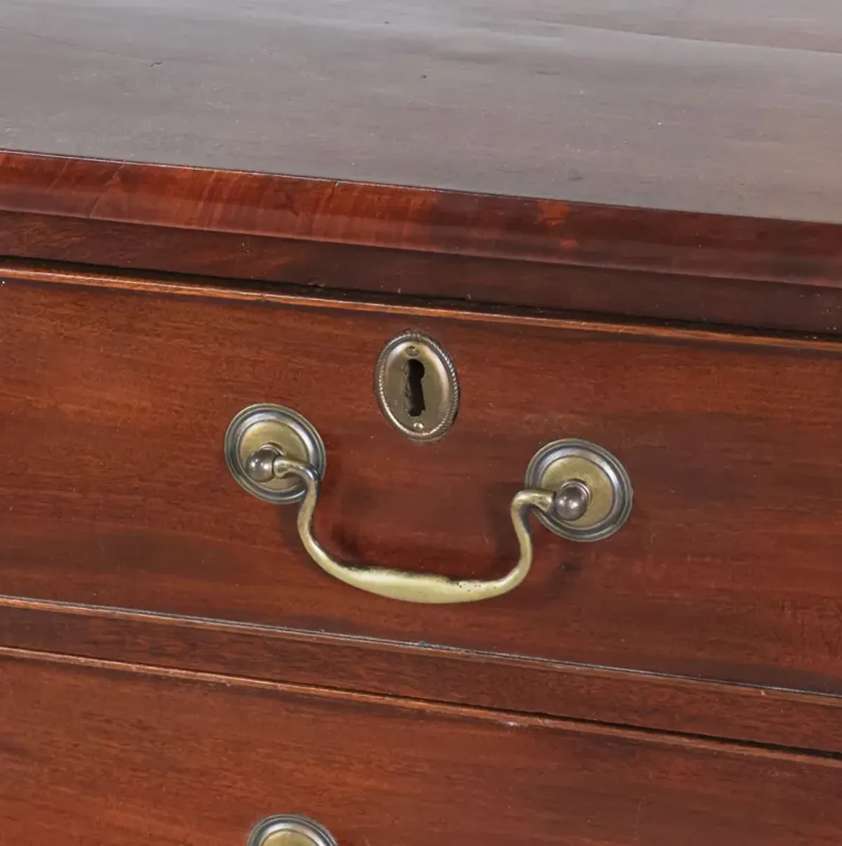 English Mahogany Five Drawer Chest c. 1920's