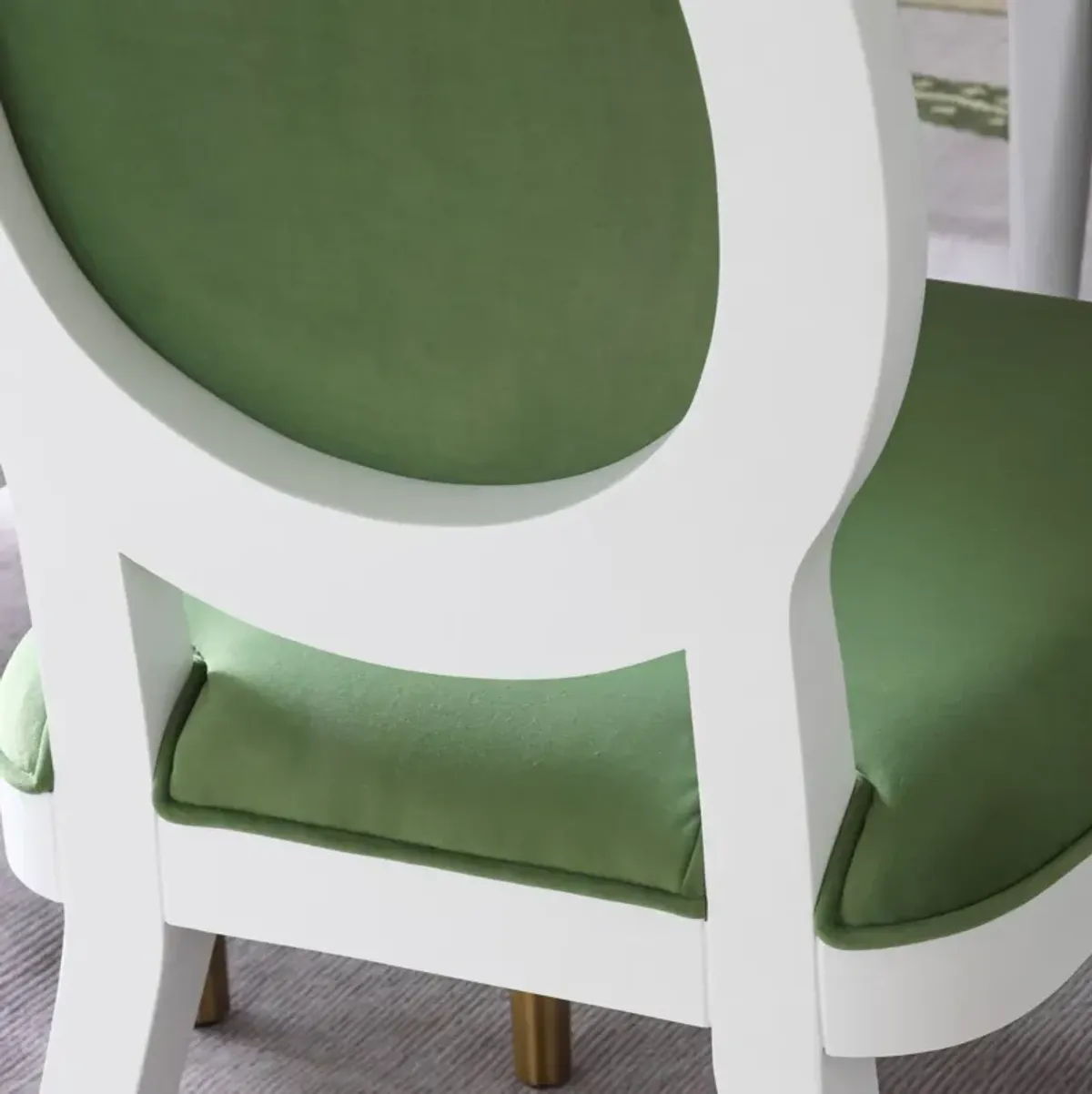 Clarette Chair in Green Velvet