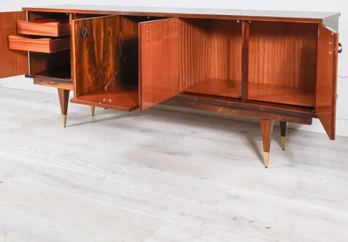 French Modern Mahogany Cocktail Sideboard