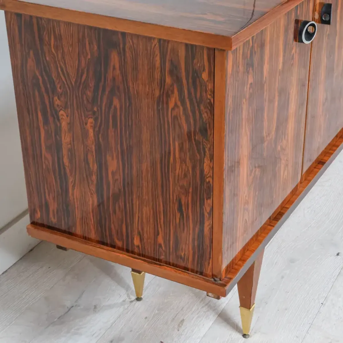 French Modern Mahogany Cocktail Sideboard