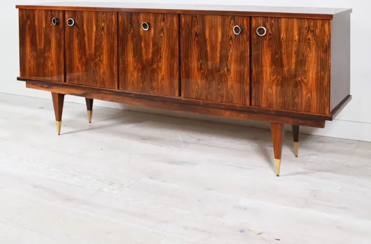 French Modern Mahogany Cocktail Sideboard