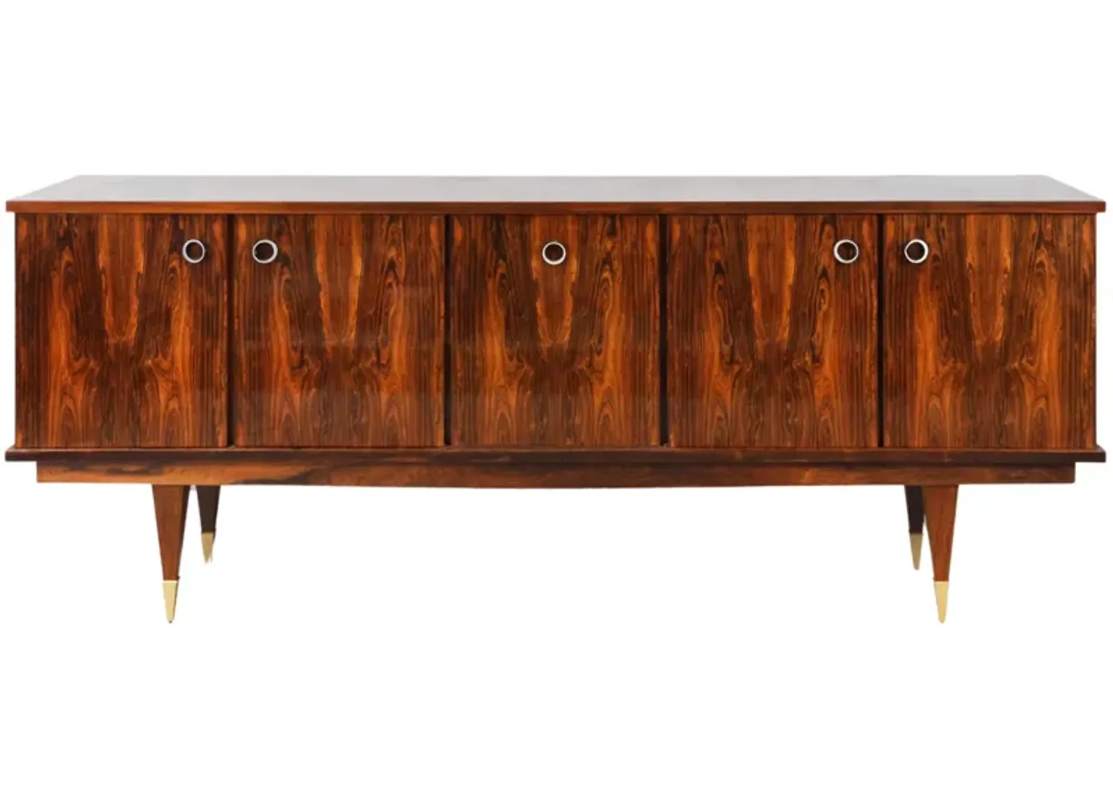 French Modern Mahogany Cocktail Sideboard