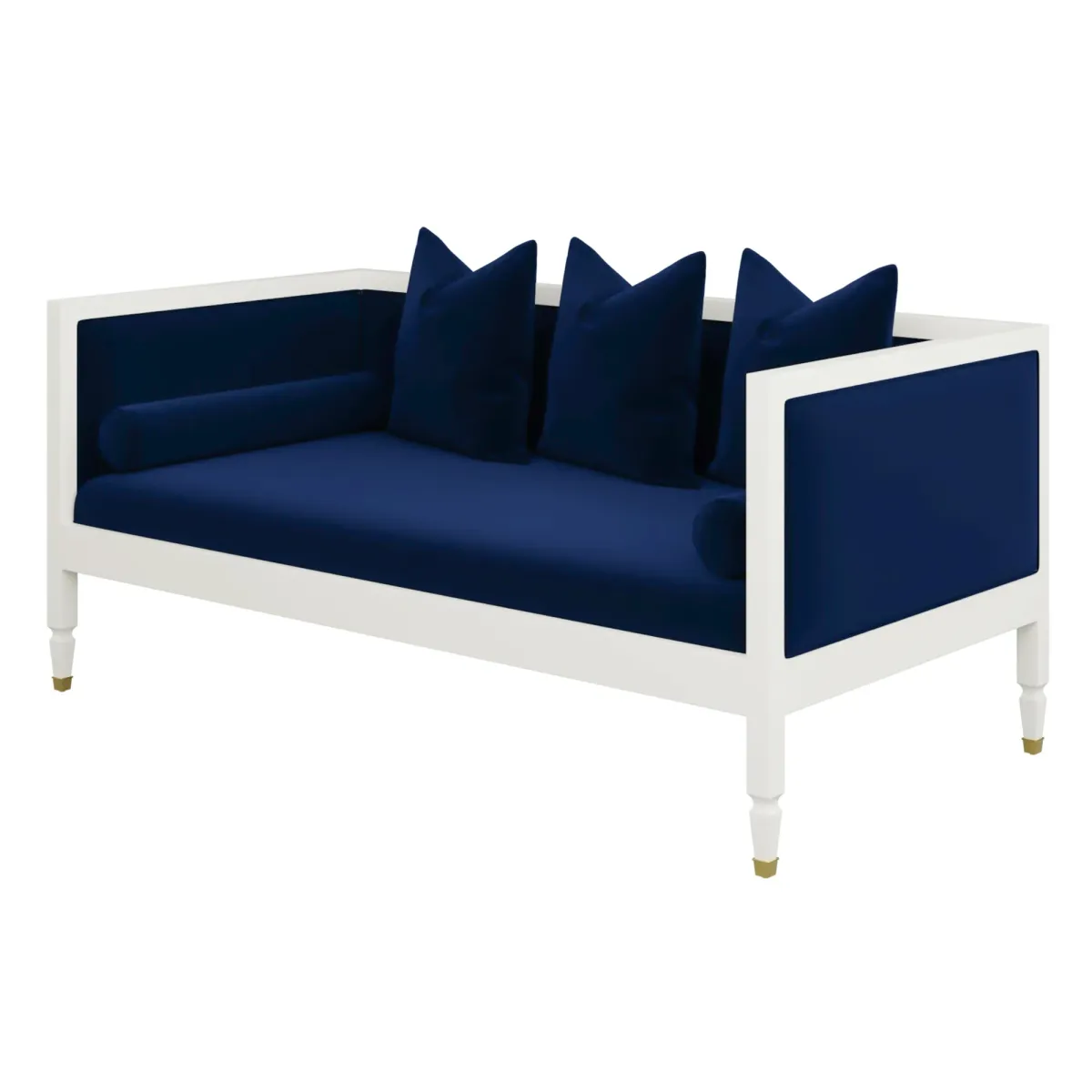 In Stock Kyra Daybed in Adela Navy Velvet