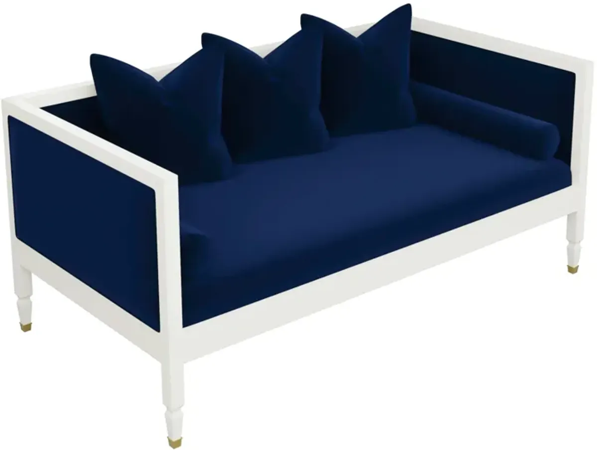 In Stock Kyra Daybed in Adela Navy Velvet