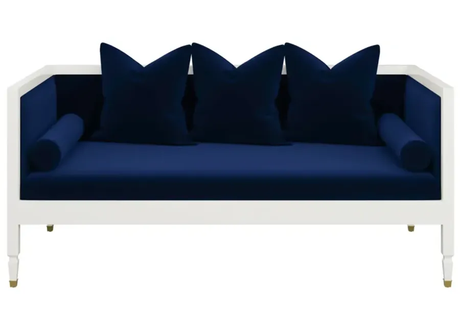 In Stock Kyra Daybed in Adela Navy Velvet