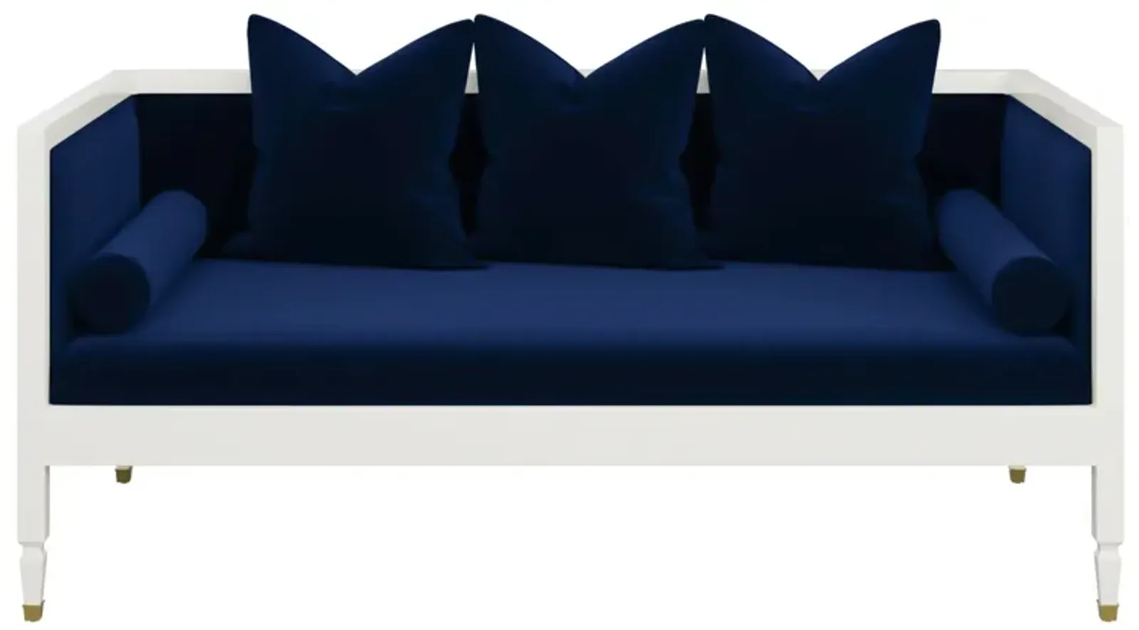 In Stock Kyra Daybed in Adela Navy Velvet