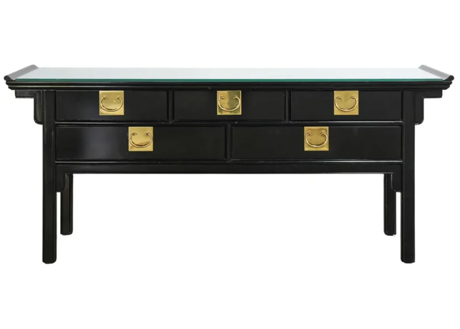 Pagoda Console by Century with Glass Top