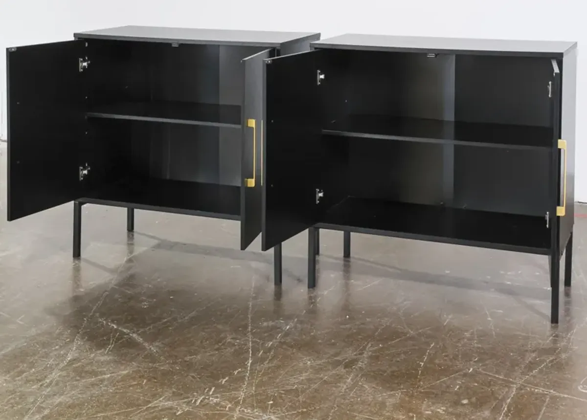 Pair of Modern Black Chests