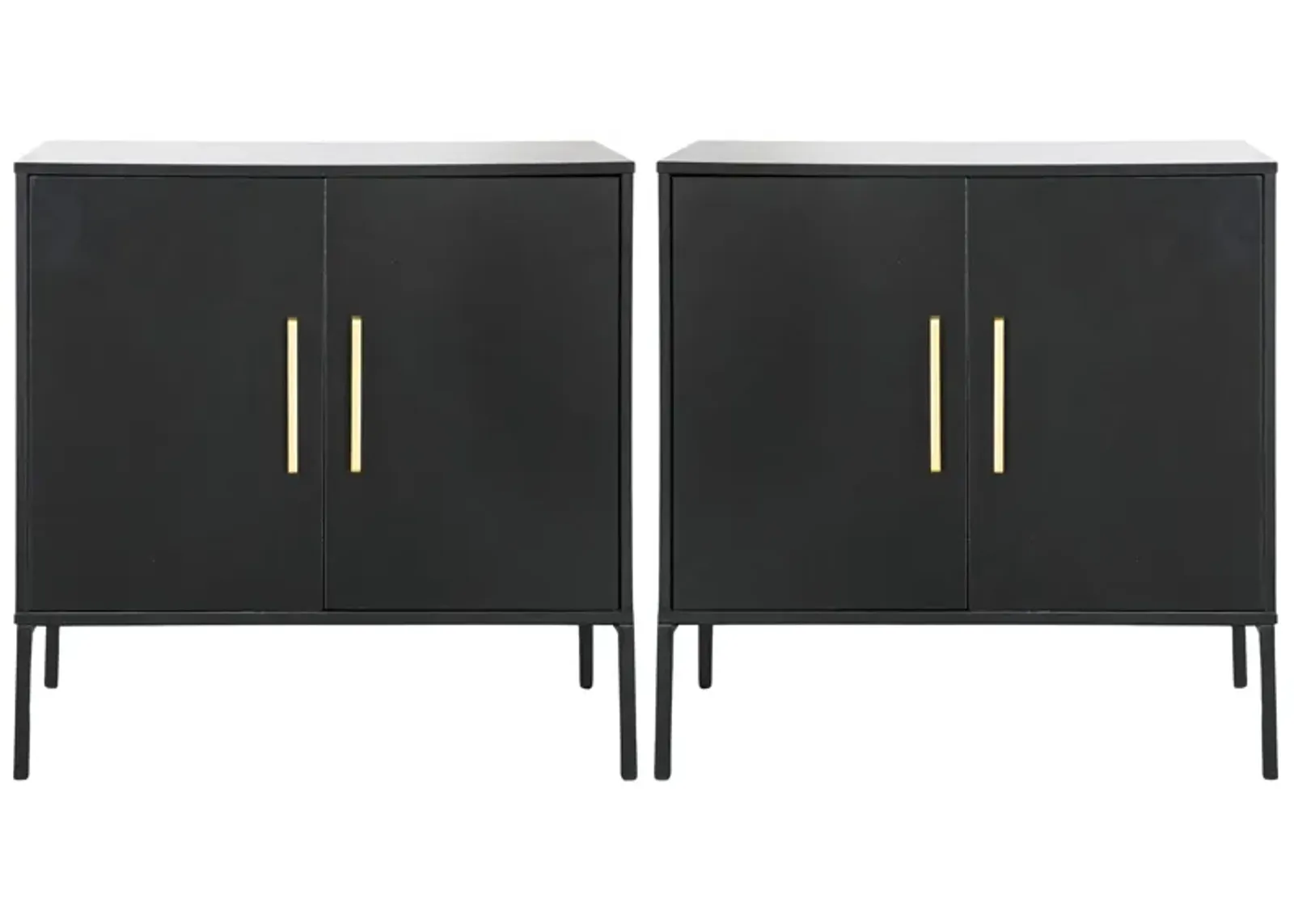 Pair of Modern Black Chests