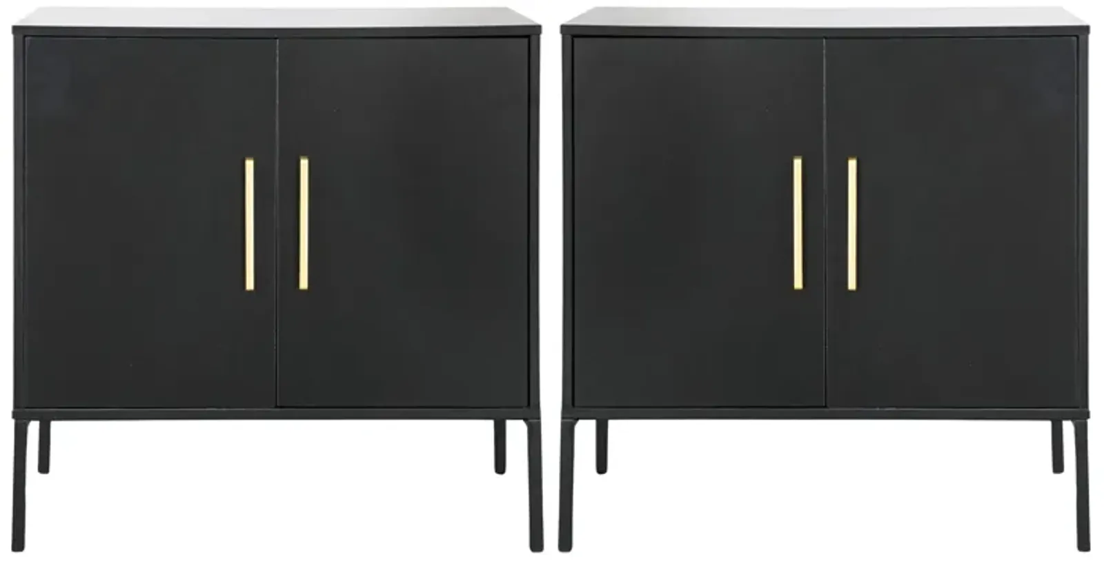 Pair of Modern Black Chests