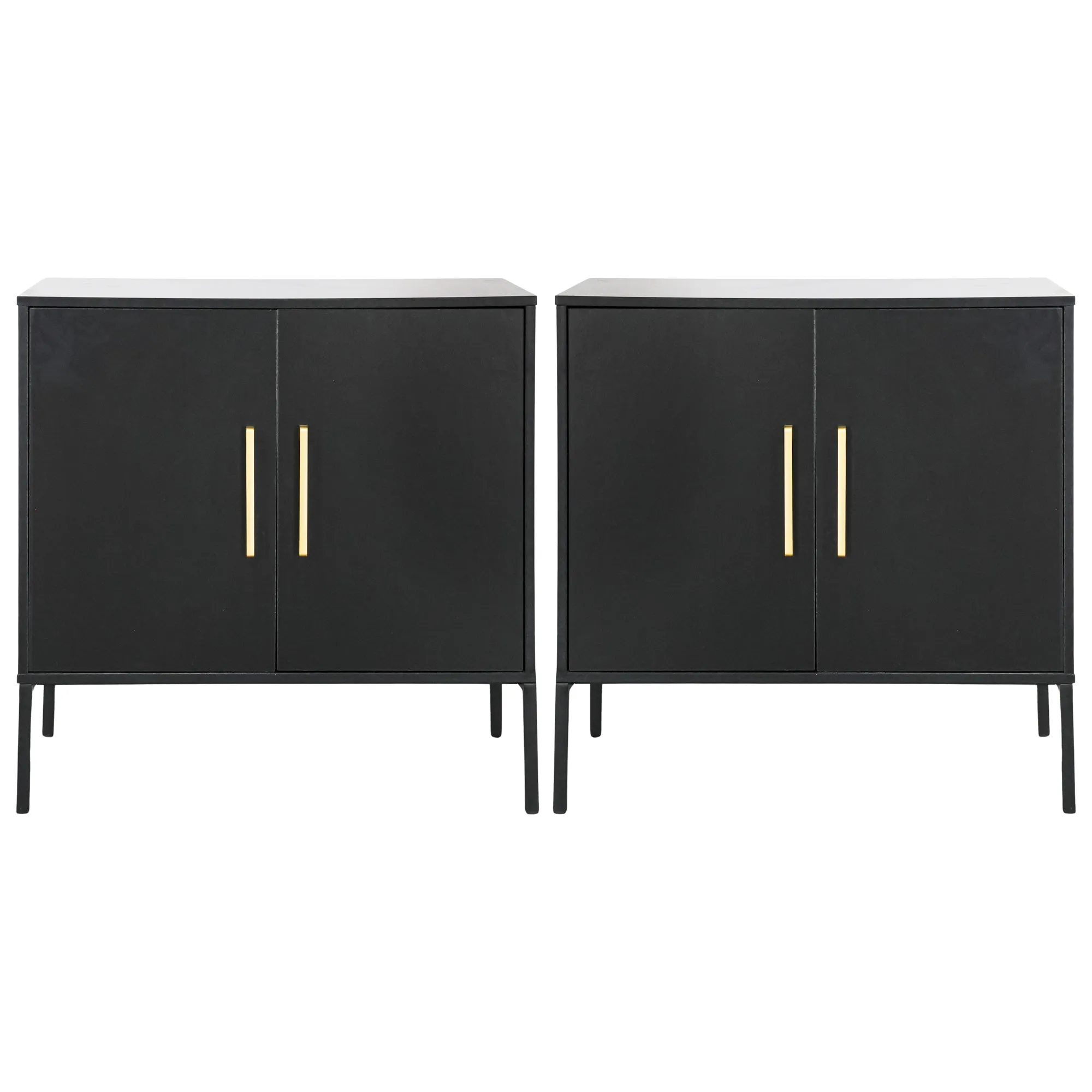 Pair of Modern Black Chests