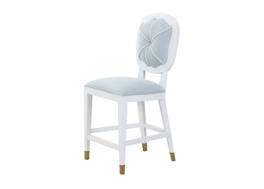 Carlyle Counter Stool in Blue Linen