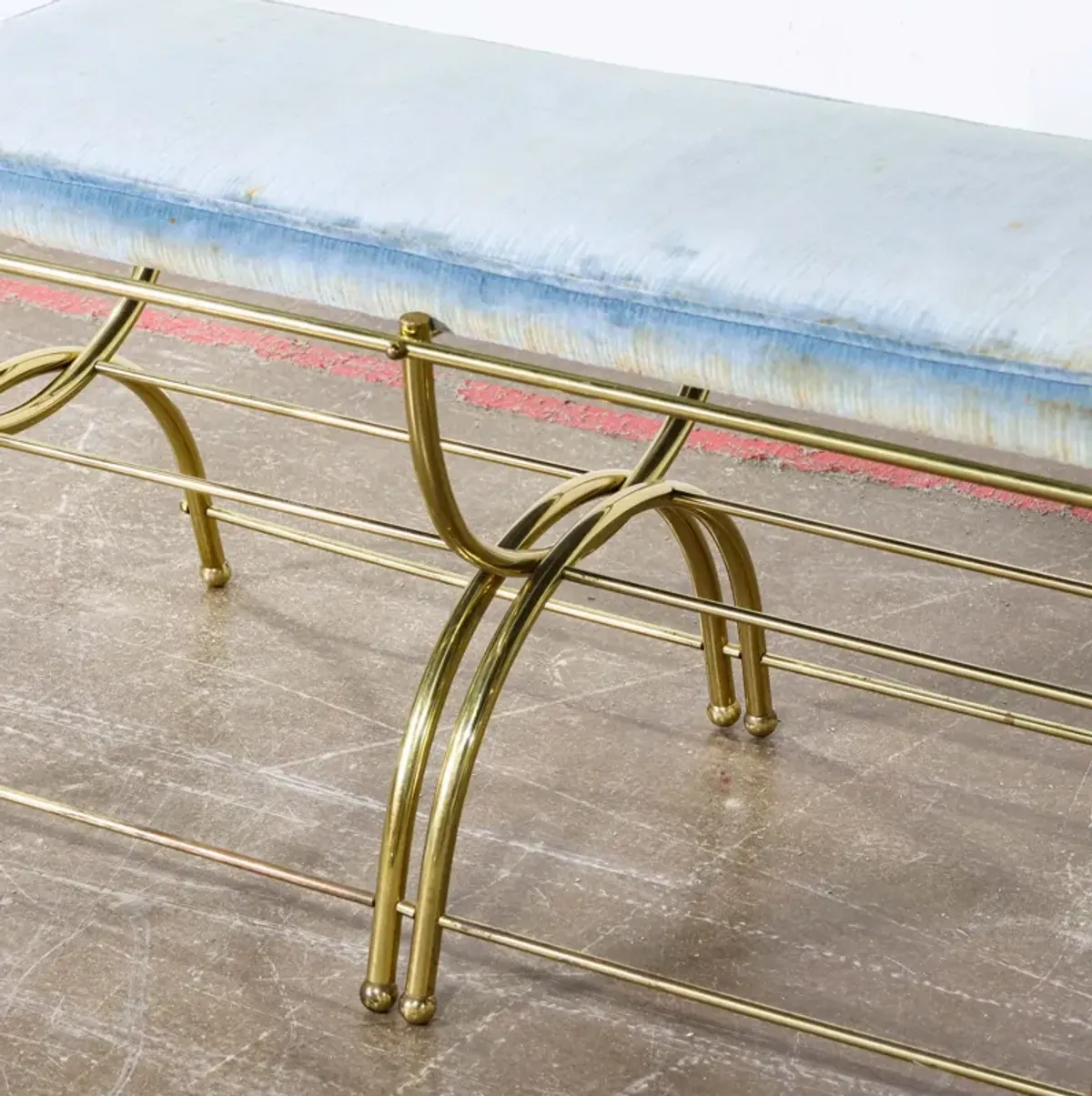 Blue & Brass MCM Cerule Bench