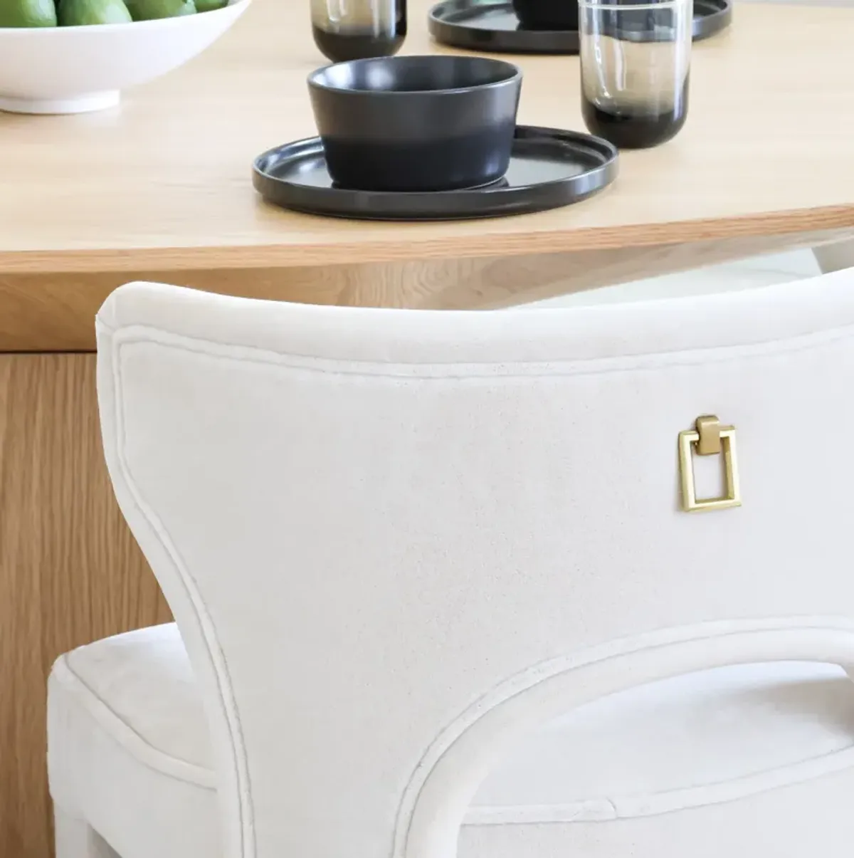 Valerie Dining Chair in Pearl Velvet