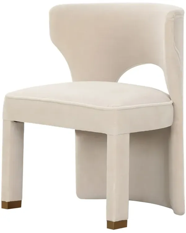 Valerie Dining Chair in Pearl Velvet