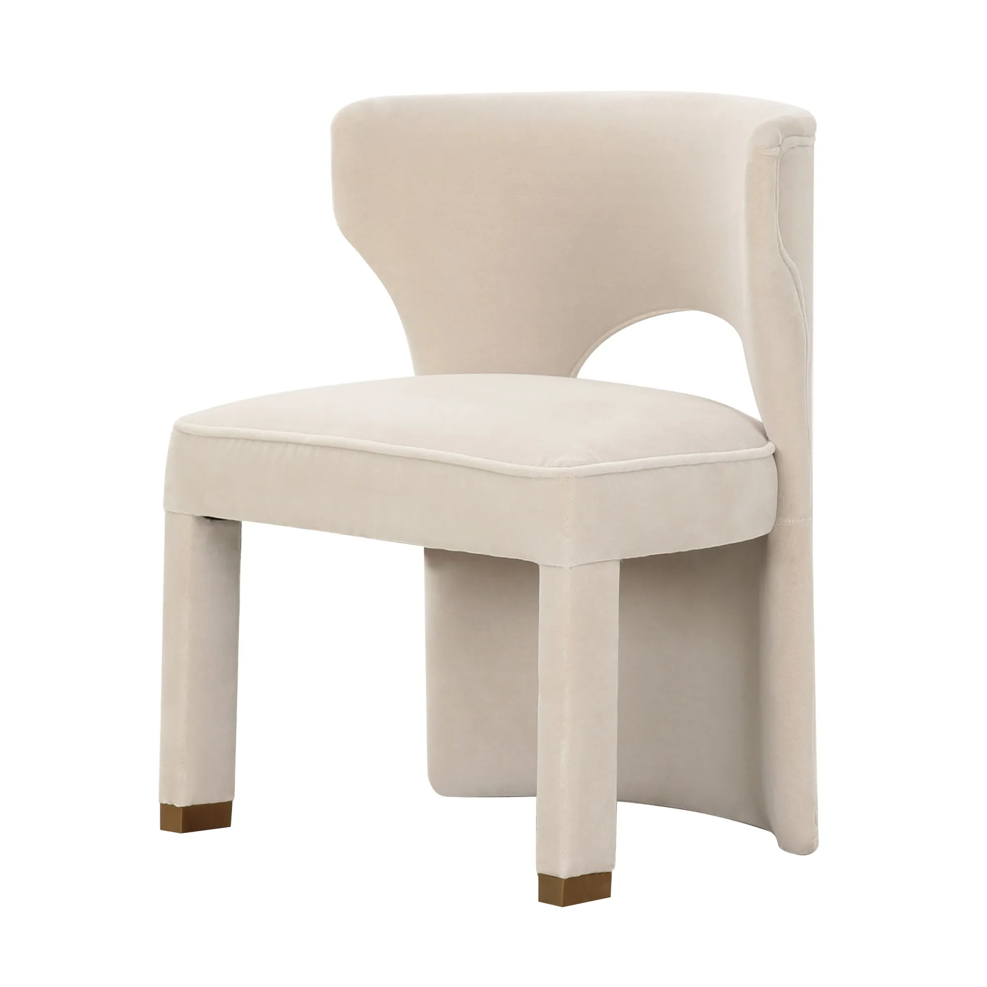 Valerie Dining Chair in Pearl Velvet